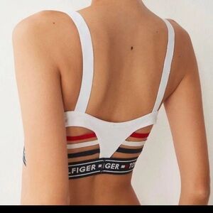 Tommy Hilfiger White Bralette with Logo Band